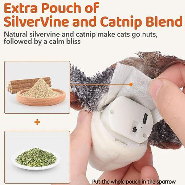 Pelle - Interaktiv fågel för katter