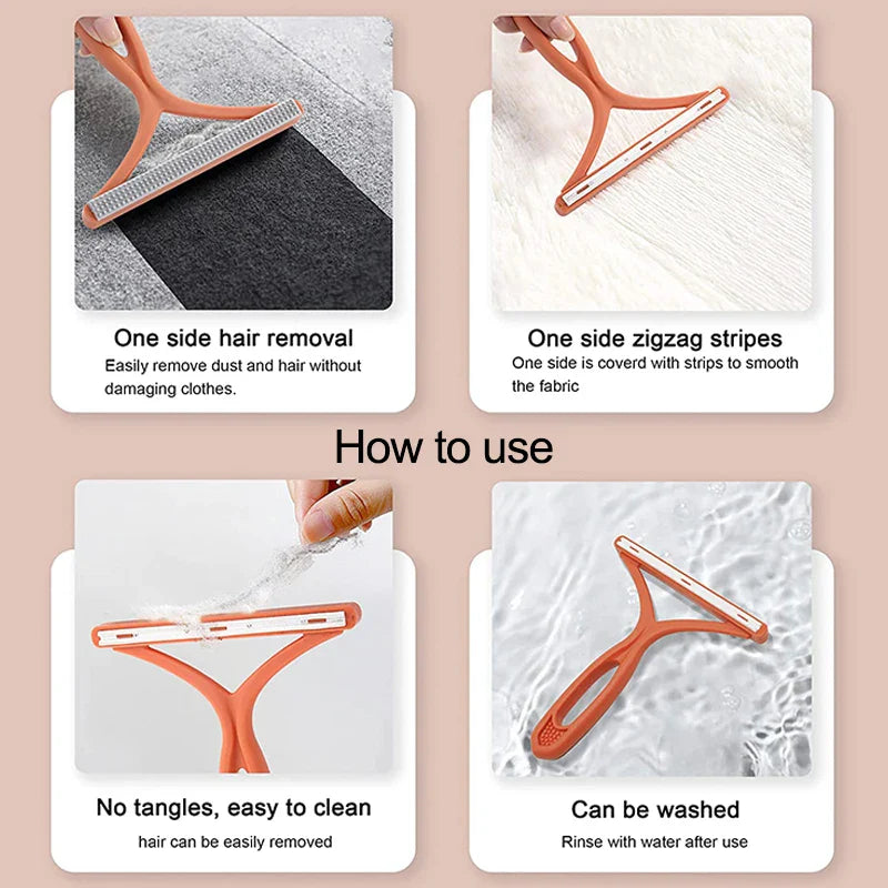 Dubbeländad manuell hår- och luddborttagare