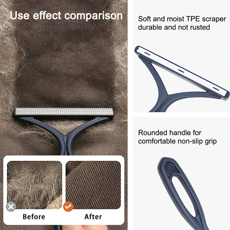 Dubbeländad manuell hår- och luddborttagare