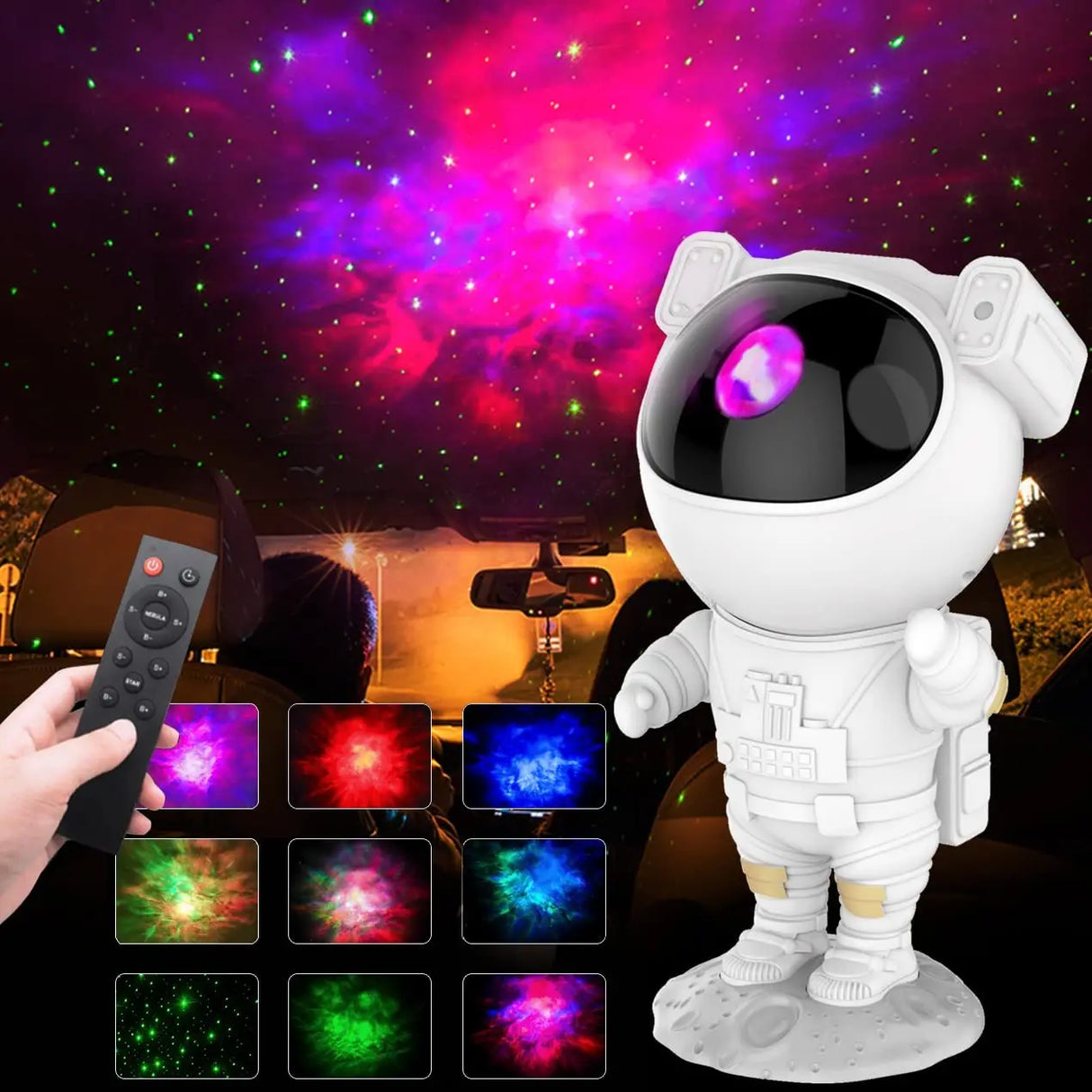 Smart  - Astronaut galax-nattlampa med stjärnprojektor
