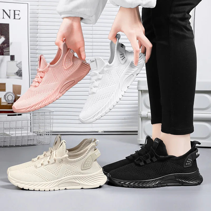 👉 2025 Dam­skor  – Flätstickade casualskor – Bekväma och andningsbara sneakers för kvinnor