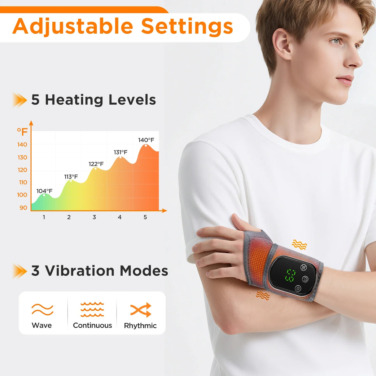 Heat&Relax - Trådlös uppvärmd benmassager