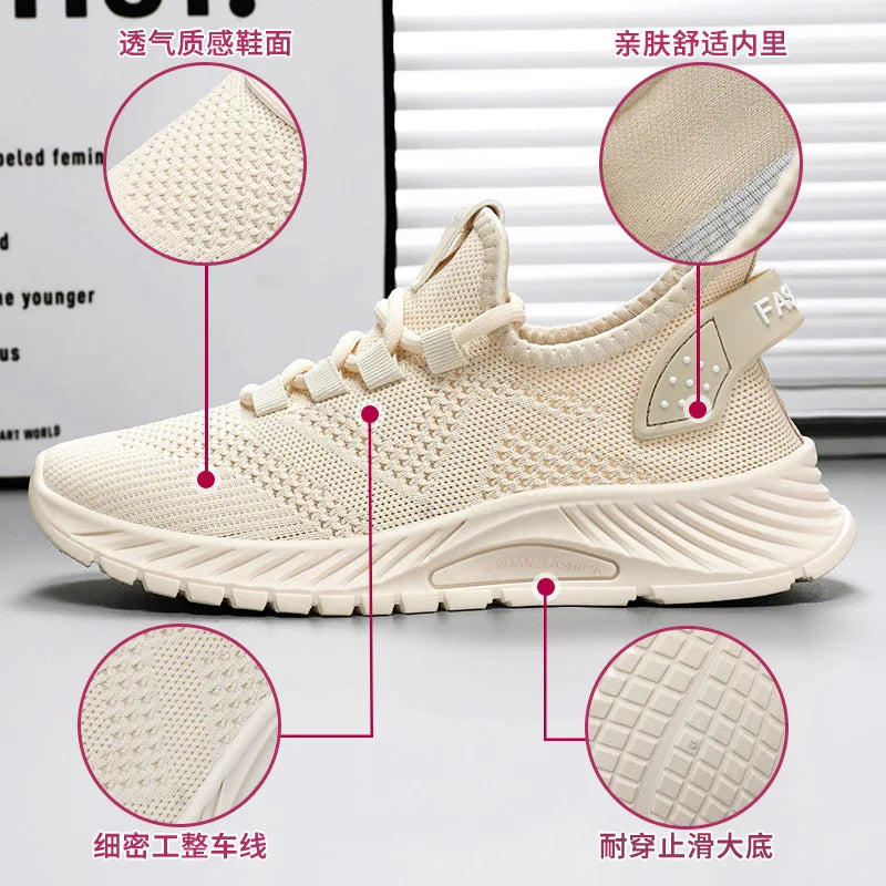 👉 2025 Dam­skor  – Flätstickade casualskor – Bekväma och andningsbara sneakers för kvinnor